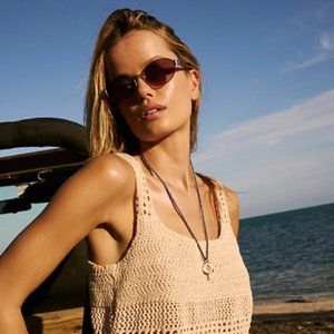 NWOT Free People 90's Round Sunglasses in Copper